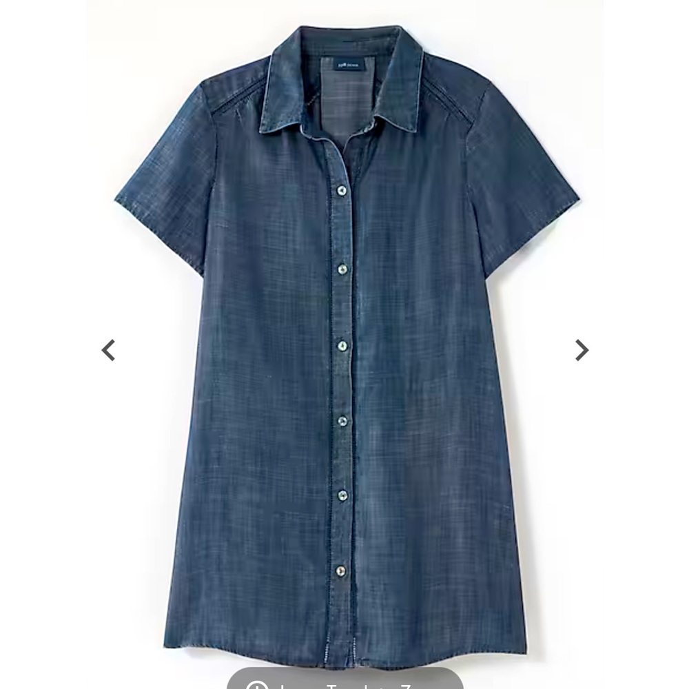 Indigo Button-Front Tunic Mt